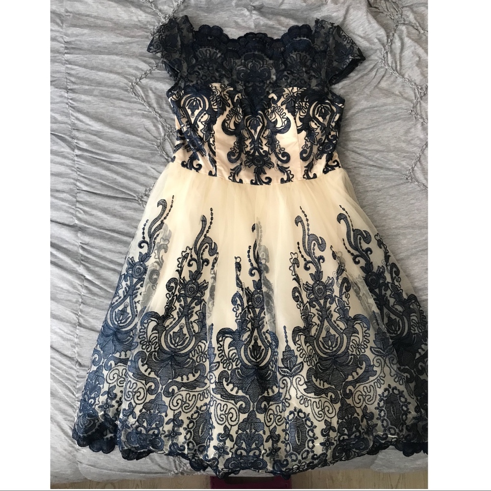 Lace Dress in Navy